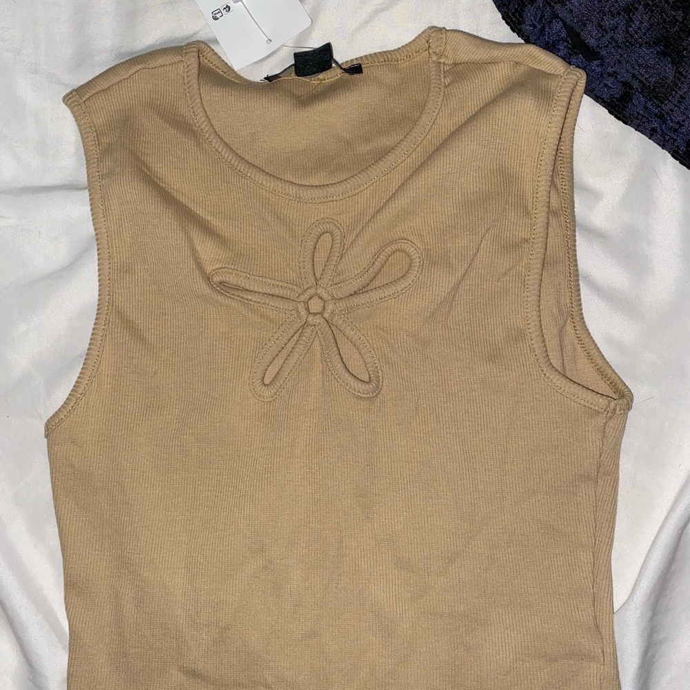 Floral Cutout Crop Tank